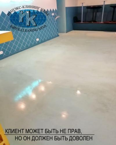 Химчистка линолеума в кафе