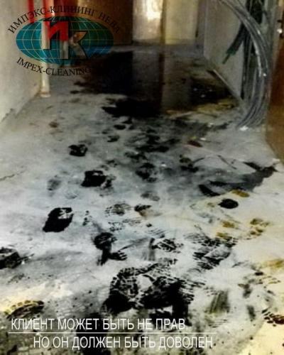 Уборка в многоквартирном жилом доме после ремонта