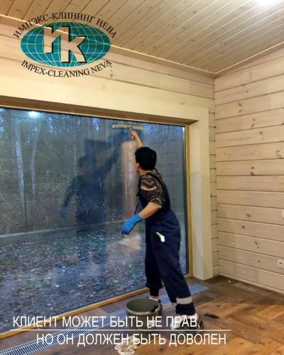 Клининг загородного дома после окончания строительства